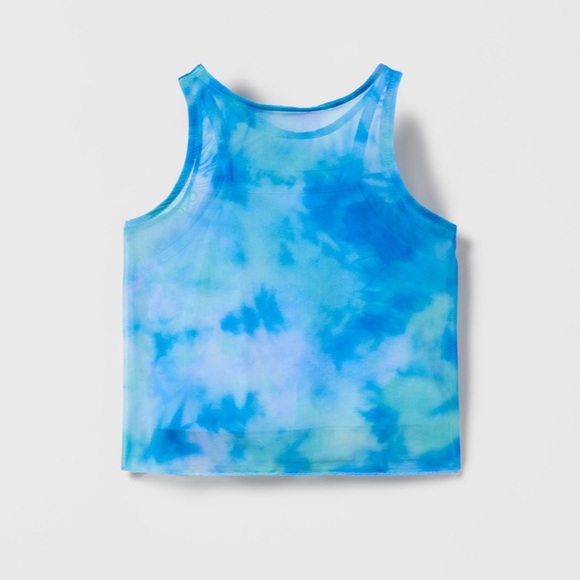 ZARA Tie-Dye Tulle T-Shirt - Picture 3 of 8